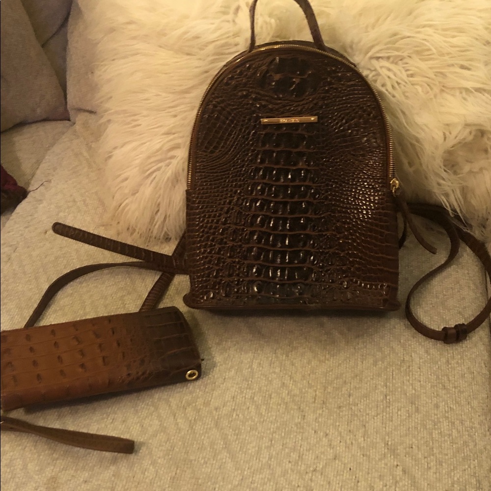 🤩🔥Deep Chocolate Crocodile-Embossed Backpack with Wallet❤️ - Picture 14 of 14